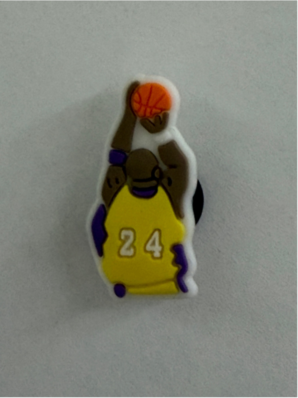 Kobe Bryant #24 Basketball Croc-Compatible Shoe Charm 🏀💜💛
